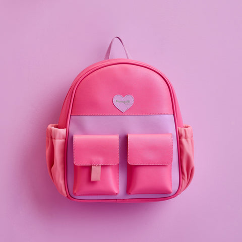 Mochila Infantil Pampili Mini Funcional Rosa e Lilás