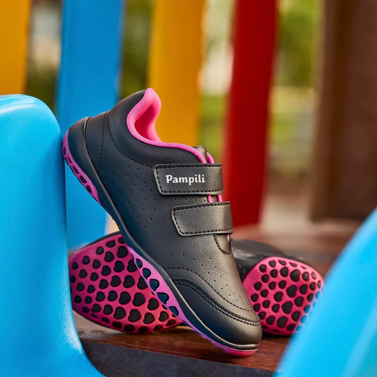 Tênis Infantil Feminino Honey Escolar Preto Pink