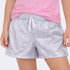 Short Saia Infantil Pampili Strass Prata