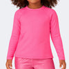 Blusa Infantil Pampili Manga Longa com Proteção UV Rosa Neon