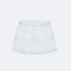 Saia de Tule Infantil Pampili Strass Coloridos Off White
