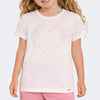 Camiseta Infantil Pampili Coração de Strass Degradê Nude e Dourada
