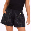Short Saia Infantil Pampili Plush Strass Preto