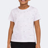Camiseta Infantil Pampili Mini Corações Prateados Branca