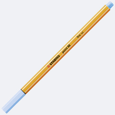Caneta Stabilo Point 88 Azul Pastel - frente da caneta