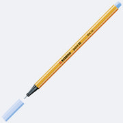 Caneta Stabilo Point 88 Azul Pastel - caneta aberta