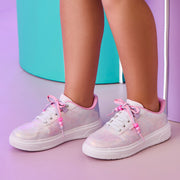 Tênis Infantil Feminino XP24 Customize Cordão com Miçangas Tie Dye