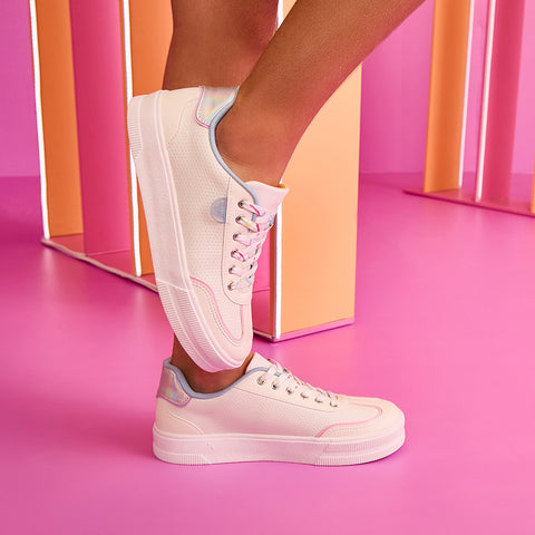 Tênis Infantil Feminino XT 25 Cadarço Colorido Branco
