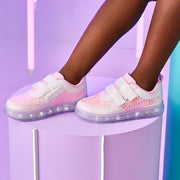 Tênis de Led Infantil Pampili Sneaker Luz Paetê Tie Dye