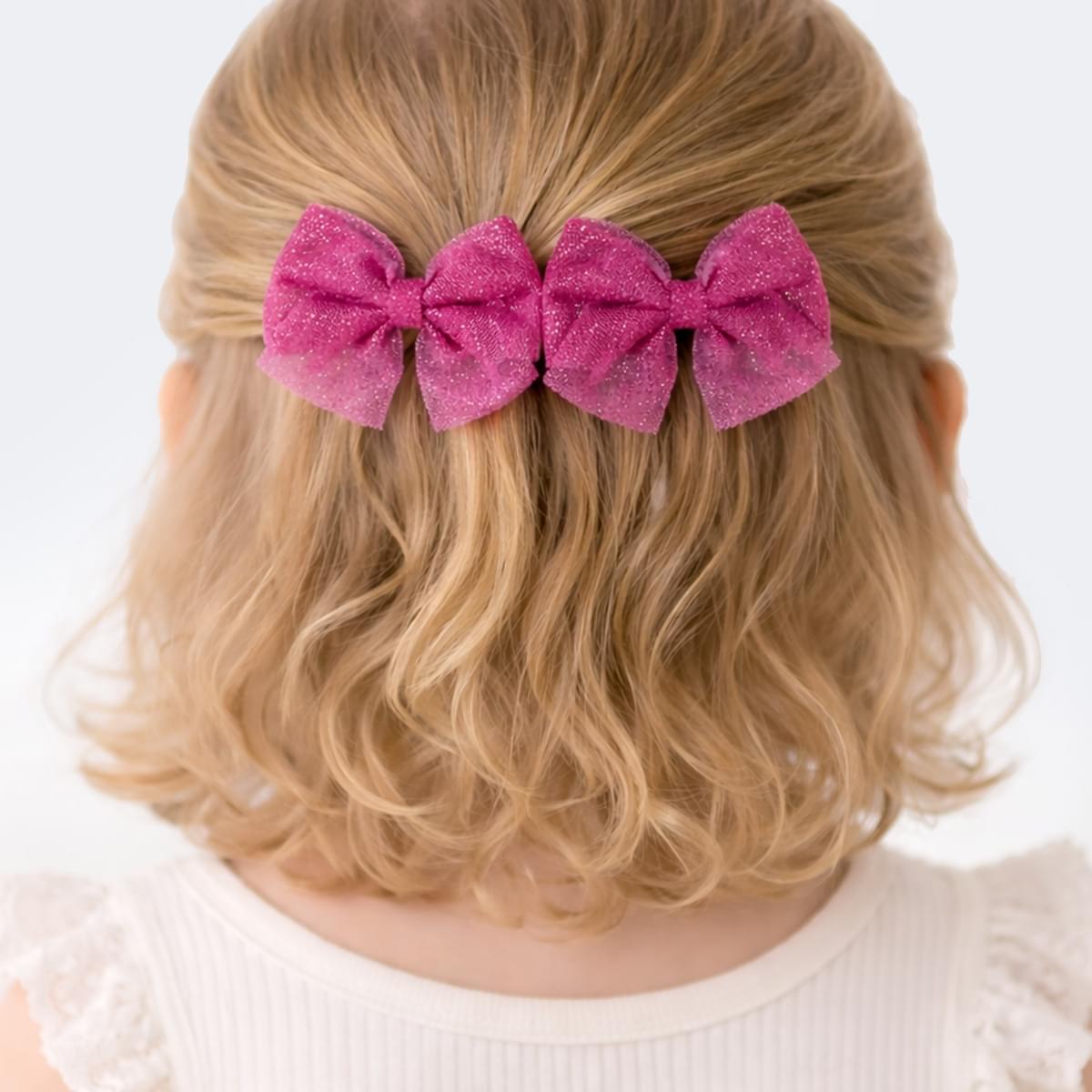 Kit de Presilha Infantil Pampili Laço de Tule Pink
