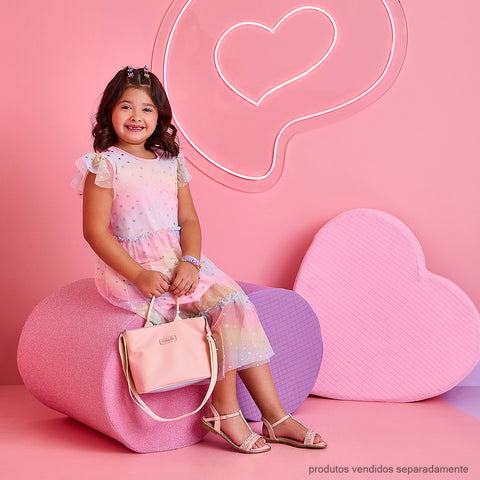 Bolsa Tote Bag Infantil Feminina Rosa