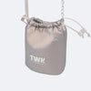 Bolsa Bucket Feminina TWN Corrente Bege