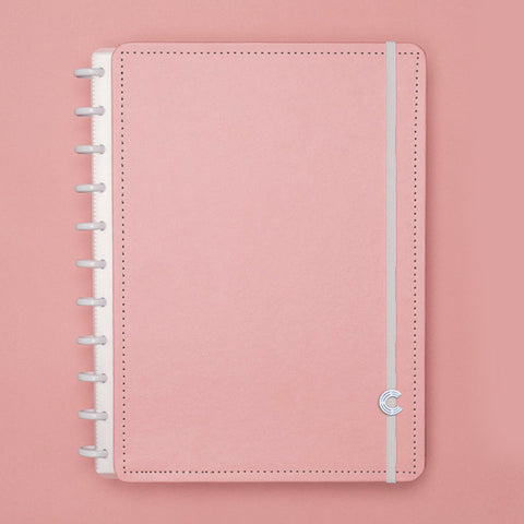 Caderno Inteligente Grande Rose Pastel - frente do caderno