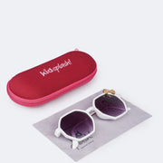 Óculos de Sol Infantil KidSplash! Proteção UV Laço Branco - óculos com caixinha