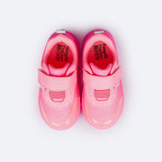 Tênis Infantil Feminino Pampili Pom Pom Coração Rosa Neon Luz - tênis com velcro