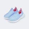 Tênis Infantil Feminino Sky Comfy Corações Azul Claro