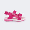 Sandália Infantil Feminina Mavie Velcro Pink