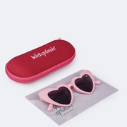 Óculos de Sol Infantil Flexível KidSplash! Proteção UV Coração Rosa Claro - oculos flexivel