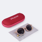 Óculos de Sol Infantil Flexível KidSplash! Proteção UV Redondo Avelã - óculos flexível