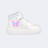 Tênis de Led Infantil Feminino XP24 Borboleta Branco