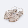 Sandália Infantil Pampili Iris Tiras Comfy e Nó Lateral Nude