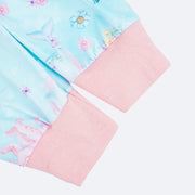 Pijama de Bebê Alakazoo Oceano Azul Dália - punho do pijama