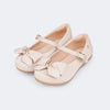 Sapato Infantil Feminino Mini Angel Enfeite Strass Nude