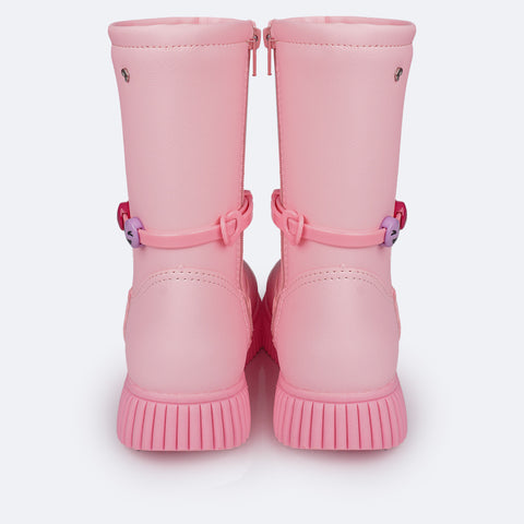 Bota Infantil Feminina Pampili Candy Miçangas Rosa Giz