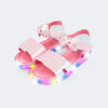 Sandália de Led Infantil Feminina Lulli Laço Rosa Verde