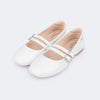 Sapatilha Infantil Feminina Ballet Verniz Branca