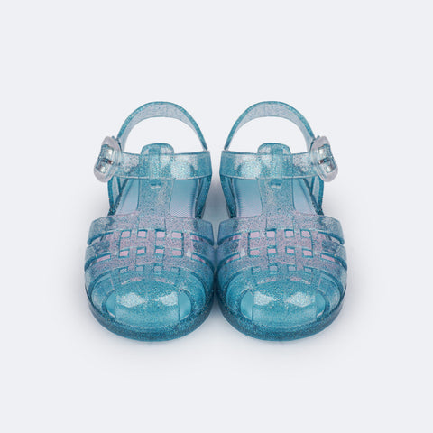 Sandália de Led Infantil Pampili Mini Glee Valen Transparente Azul -  sandália de plastico com led