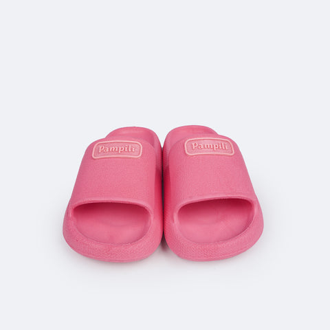 Chinelo Slide Infantil Pampili Mini Puff Pink - chinelo puff