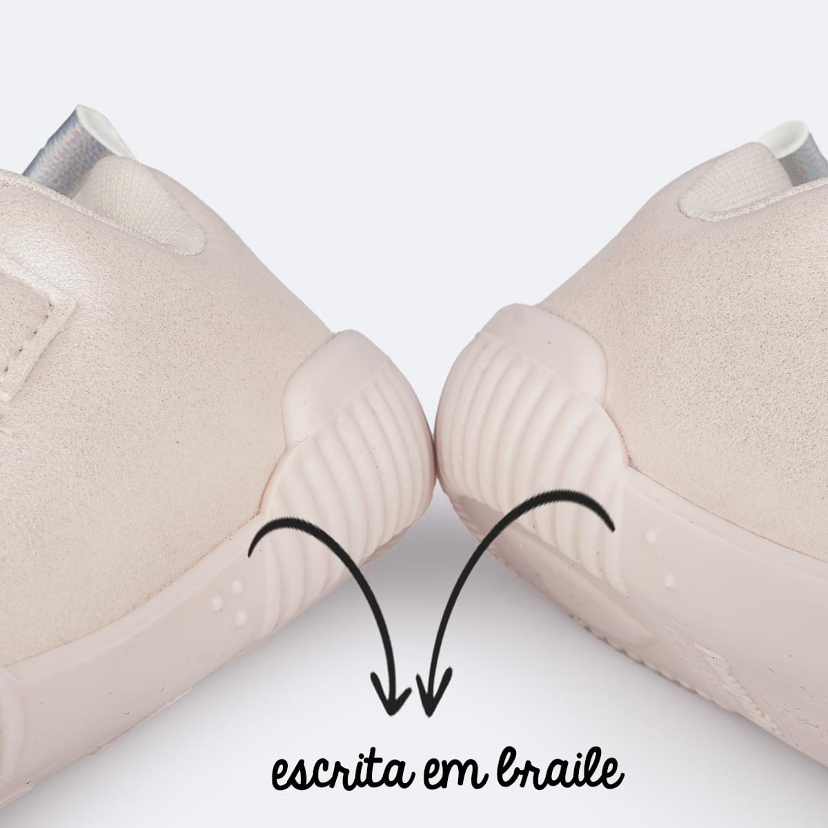Tênis Infantil Feminino Pampili Yuyu Manta de Strass Nude