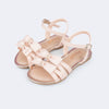 Sandália Infantil Feminina Cherrie com Laços Cream