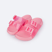 Chinelo Birken Infantil Pampili Fun Glee Glitter Rosa - birken feminina