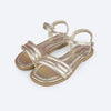 Sandália Infantil Feminina Vick Tira Metalizada Dourada