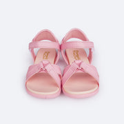 Sandália Papete Infantil Pampili Fly Mini Calce Fácil Calcanhar Comfy Rosado