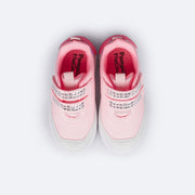 Tênis Infantil Pampili XP 21 Velcro e Tachas Rosa e Branco - superior do tenis calce facil confortável