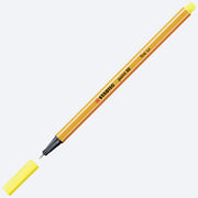 Caneta Stabilo Point 88 Amarela Neon - abertura da caneta