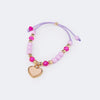 Pulseira Infantil Pampili Coração Madrepérola Lilás