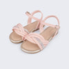 Sandália Infantil Feminina Mili Tiras Strass Rosa