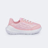 Tênis Infantil Feminino Sky Matelassê Coração Rosa