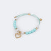 Pulseira Infantil Pampili Coração Strass Azul