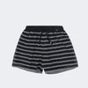 Short Pampili Tela Listrada Preto e Branco