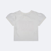 Camiseta Infantil Pampili Glow Girl Off White - costas da camiseta