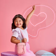 Bolsa Tiracolo Infantil Pampili com Bolsinho Frontal Rosa