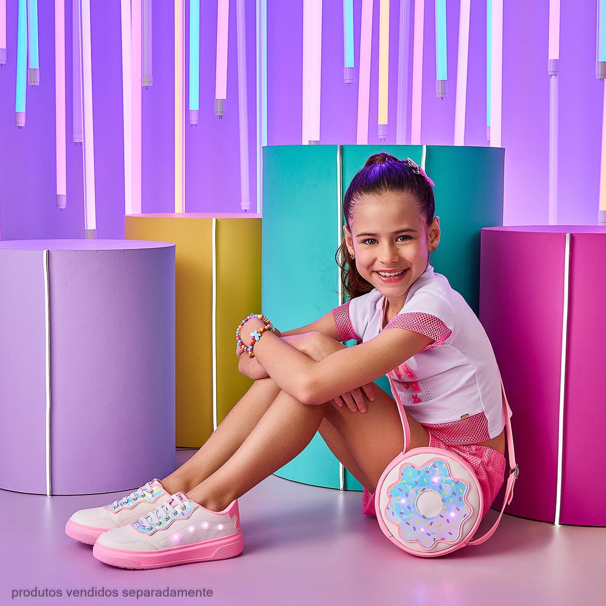 Camiseta Infantil Pampili Cute com Corações Telada Branca
