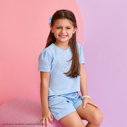 Camiseta Infantil Pampili com Borboleta Azul Claro