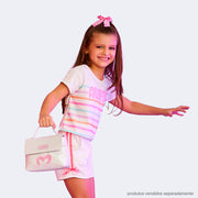 Camiseta Infantil Pampili Colorful Off White