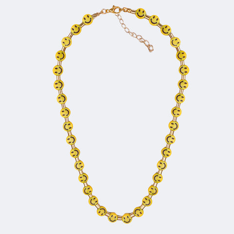 Colar Choker Infantil Pampili Smiles Amarelo - chocker de emoji